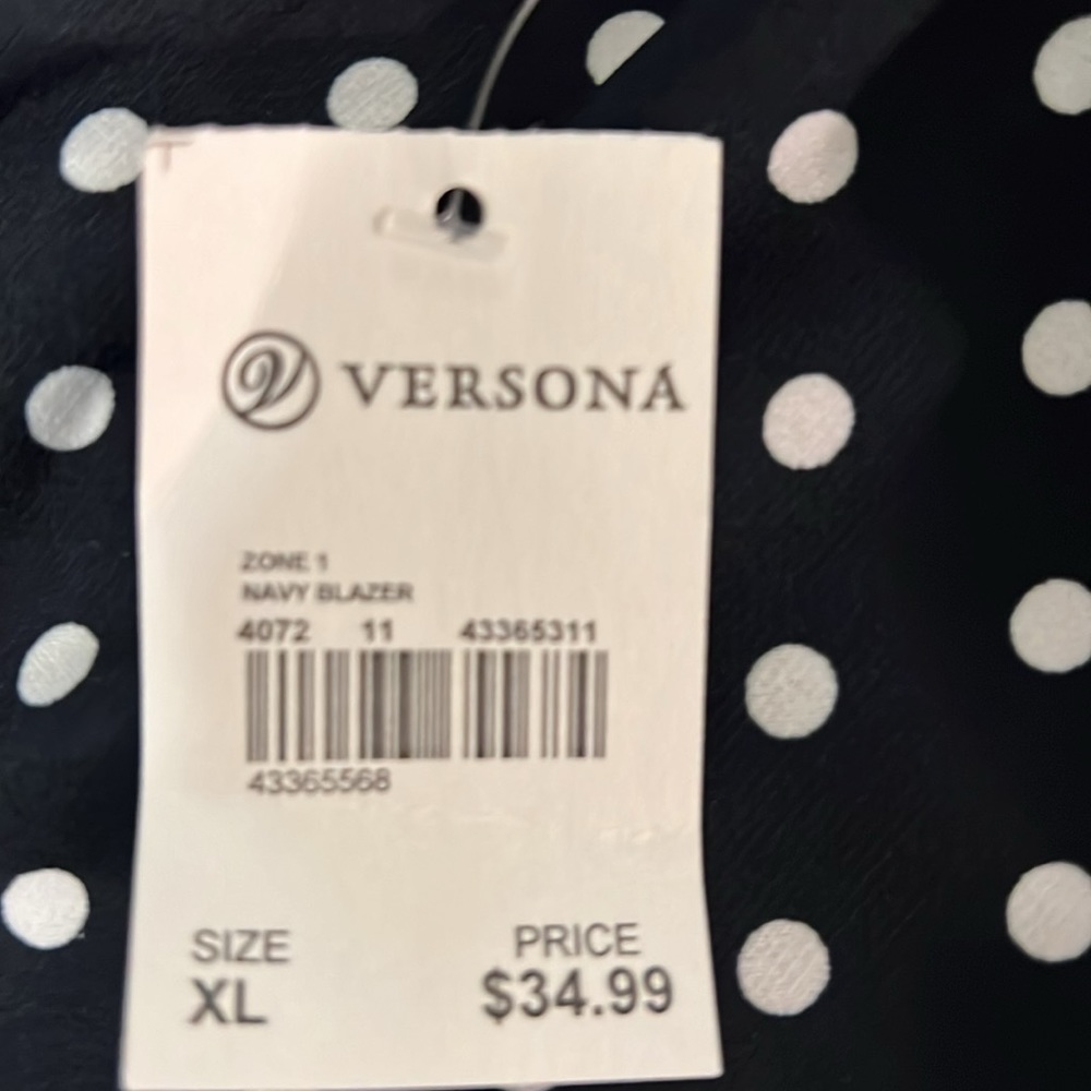 NWT Versona Black with White polka dot Shift dress size XL - Picture 10 of 11